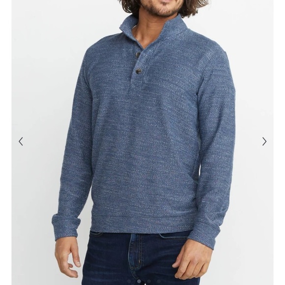 Marine Layer heathered gray Clayton pullover L coastal nautical y2k b23 - Picture 5 of 11